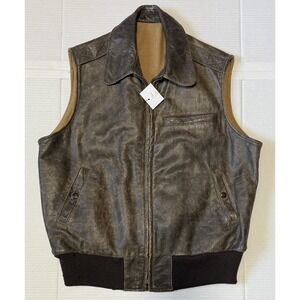 GOLDEN BEAR SPORTSWEAR San Francisco CA - Men's Vintage‎ Leather Vest - Large